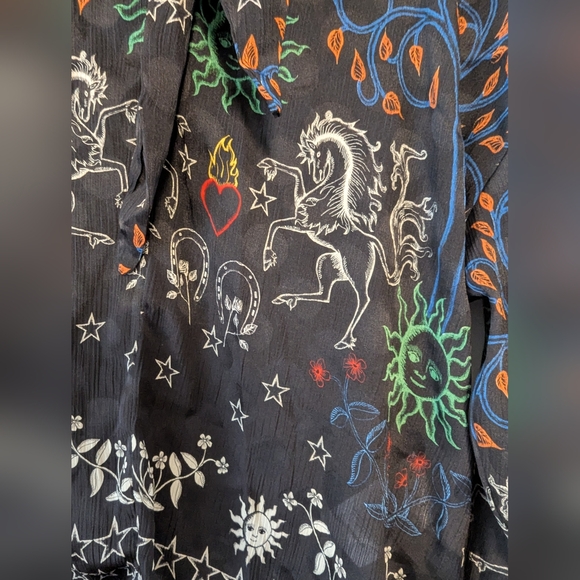 Sandro Paris Colchique Celestial Print Top - Picture 6 of 11